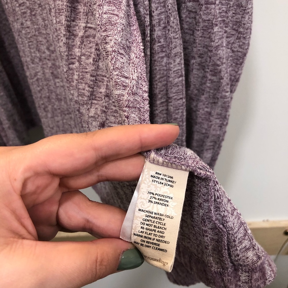 Soft Surroundings Purple Cuddle Bug Topper Cardigan Small View 4